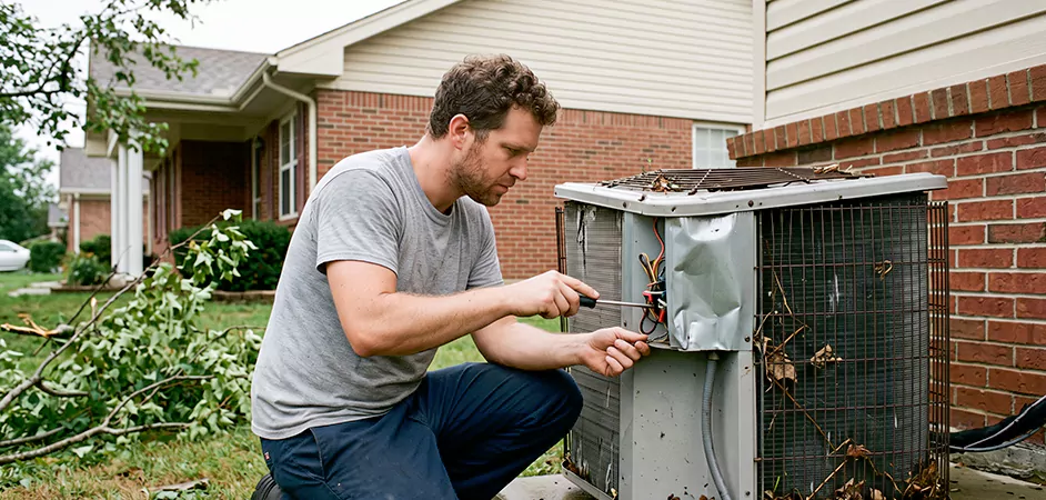 Storm Damage HVAC Restoration in Pasadena